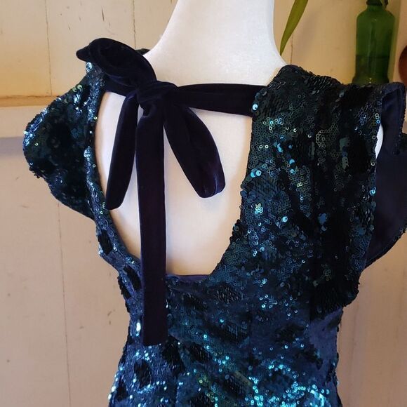 Zara Green Sequin Mini Dress - Picture 5 of 15